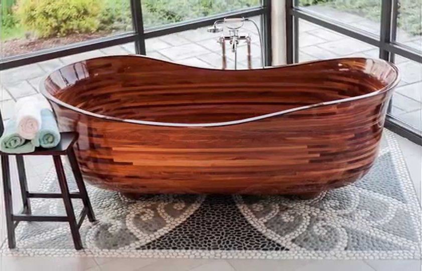 Wooden Bathtub - Susan Marocco Interiors