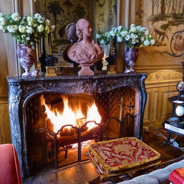 Chateau-du-Grand-Luce-via-Quintessence - fireplace wood burning